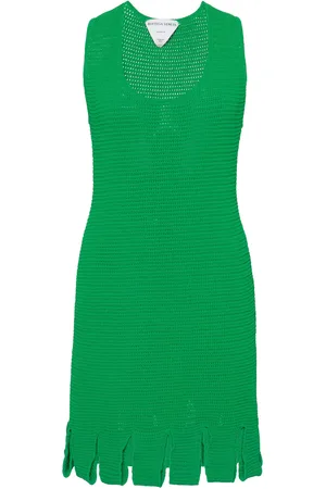 Bottega Veneta Carwash-Hem Cotton-Blend Mesh Mini Dress - - M - Moda Operandi