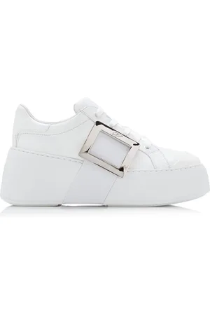 Roger Vivier Viv Skate Buckle-Detailed Leather Sneakers - - IT 37 - Moda Operandi