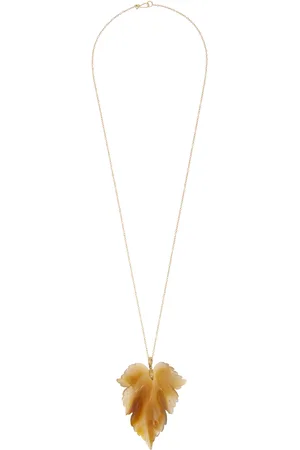 Annette Ferdinandsen Fancy Leaf 14K Gold Agate Necklace - - OS - Moda Operandi - Gifts For Her