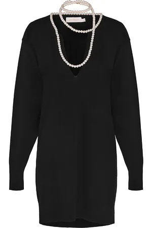 ZIMMERMANN Crush Necklace-Detailed Merino Wool Midi Dress - - 0P - Moda Operandi