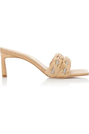 Simkhai Jena Crystal-Embellished Raffia Sandals - - IT 36 - Moda Operandi