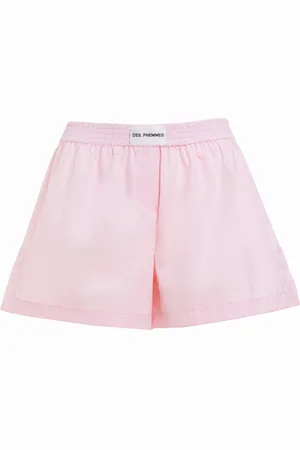 Des Phemmes Boyfriend Cotton Boxer Mini Shorts - - IT 38 - Moda Operandi