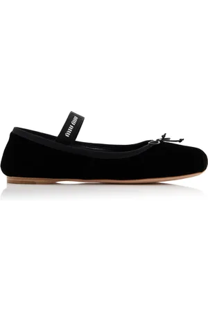 Miu Miu Velvet Ballet Flats - - IT 36 - Moda Operandi