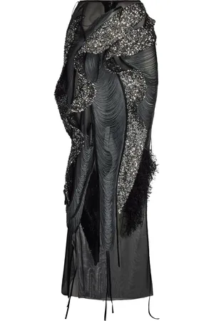 MATICEVSKI Incarnate Sequined Mesh Maxi Skirt - - AU 16 - Moda Operandi