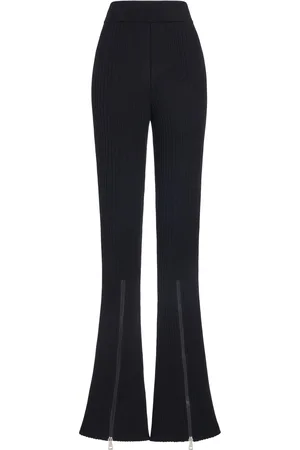 Moncler Zipped Flared-Leg Knit Ski Pants - - L - Moda Operandi