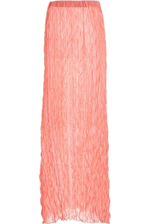 LAPOINTE Pleated Georgette Maxi Skirt - - M - Moda Operandi