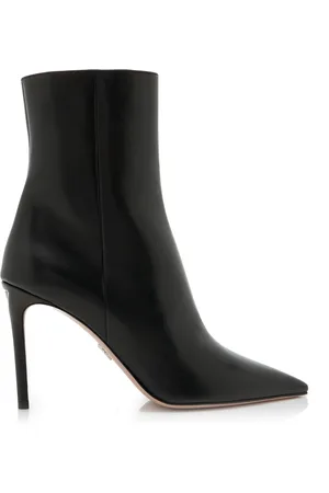 Prada Tronchetti Leather Ankle Boots - - IT 36.5 - Moda Operandi