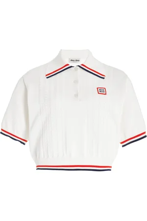 Miu Miu Silk-Cotton Polo Sweater - - IT 40 - Moda Operandi