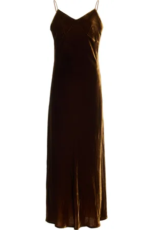 ASCENO The Alberta Velvet Dress - - XS - Moda Operandi