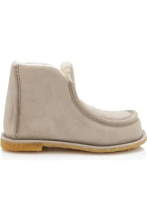 J.W.Anderson Shearling-Trimmed Suede Ankle Boots - - IT 36 - Moda Operandi