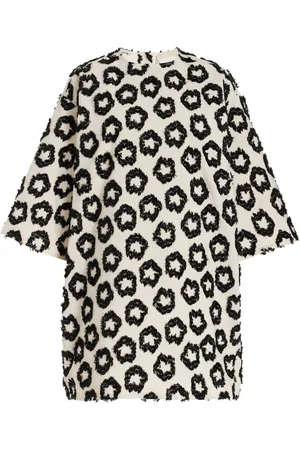 ULLA JOHNSON Remy Fil Coupe Taffeta Tunic Top - Black/white - US 6 - Moda Operandi