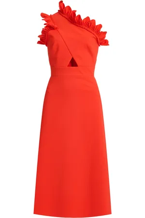 GRETA CONSTANTINE Safiyah One-Shoulder Triangle Cut-Out A-line Midi Dress - - US 12 - Moda Operandi