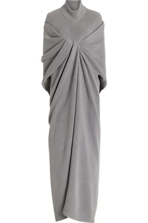 BRANDON MAXWELL The Holden Draped Wool Turtleneck Midi Dress - - XS - Moda Operandi