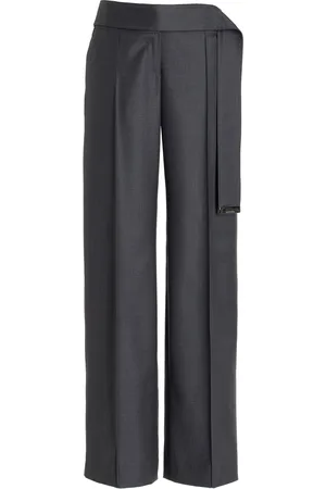 BRANDON MAXWELL The Ashton Wool Pants With Belt Tip Hardware - - US 0 - Moda Operandi