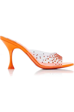 Christian Louboutin Degramule 85mm Crystal-Embellished PVC Mules - - IT 37 - Moda Operandi