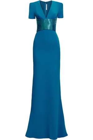Naeem Khan Belted Embellished Crepe Gown - - US 10 - Moda Operandi
