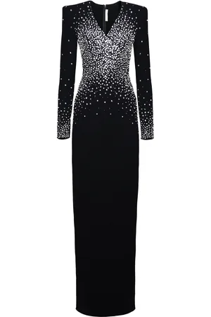 Naeem Khan Pearl-Embellished Crepe Gown - - US 2 - Moda Operandi
