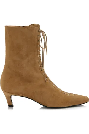 Totême Lace-Up Suede Ankle Boots - - IT 36 - Moda Operandi