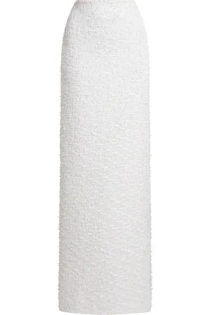 Balenciaga Cotton Tweed Maxi Column Skirt - - L - Moda Operandi