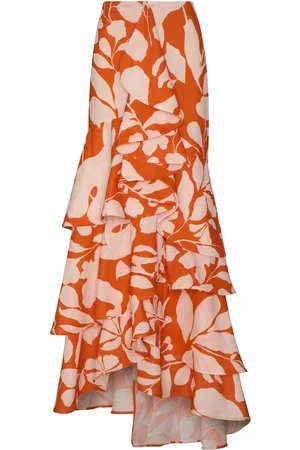 Andres Otalora Aventurera Ruffled Linen Maxi Skirt - - US 6 - Moda Operandi