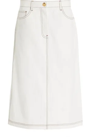 Totême Tumbled Cotton Midi Skirt - - FR 32 - Moda Operandi