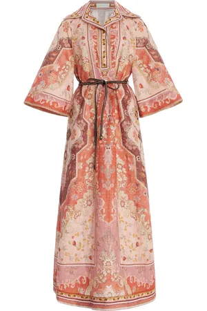 ZIMMERMANN Wylie Linen Tunic Midi Dress - - 0 - Moda Operandi