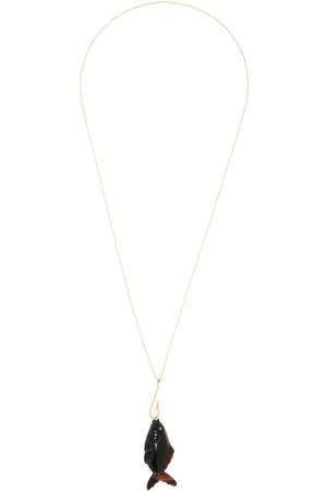 Annette Ferdinandsen Enchanted Fish 14K Gold Onyx and Ruby Necklace - - OS - Moda Operandi - Gifts For Her