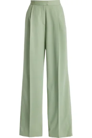 Oscar de la Renta High-Rise Silk Georgette Wide-Leg Pants - - US 8 - Moda Operandi