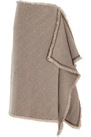 By Malene Birger Avianna Fringed Wool-Blend Midi Skirt - - EU 38 - Moda Operandi
