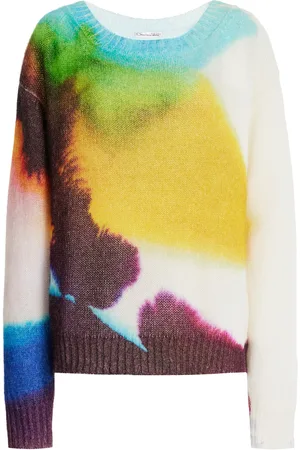 Oscar de la Renta Printed Cashmere-Wool Sweater - - XS - Moda Operandi