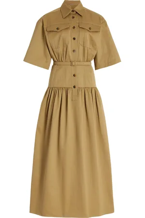 ADAM LIPPES Drop-Waist Cotton-Twill Dress - - US 4 - Moda Operandi
