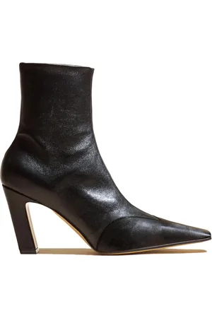 Khaite Nevada Leather Ankle Boots - - IT 39 - Moda Operandi