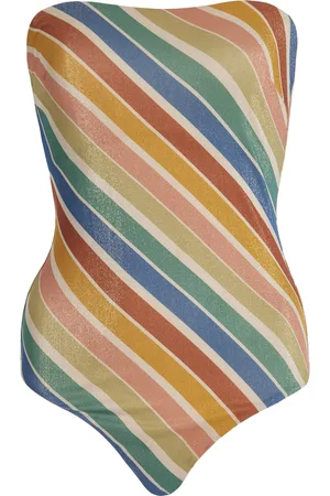 ZIMMERMANN Everley Metallic Striped One-Piece Swimsuit - - 0 - Moda Operandi
