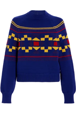 High Lara Fair Isle Knit Cotton Sweater - - XS - Moda Operandi