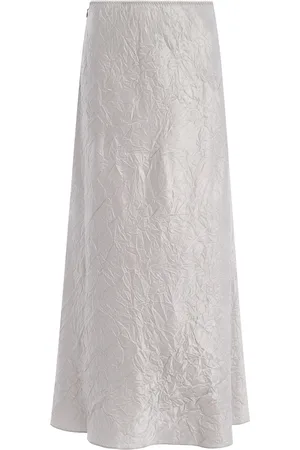 Anna October Champaca Crinkled Satin Midi Skirt - - S - Moda Operandi