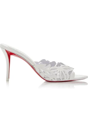 Christian Louboutin Apostropha 80mm Cutout Patent Leather Mules - - IT 40 - Moda Operandi