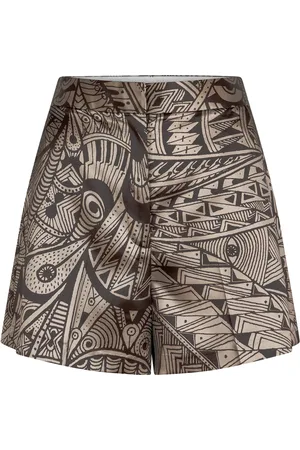 Heirlome Printed Silk Satin Shorts - - US 0 - Moda Operandi