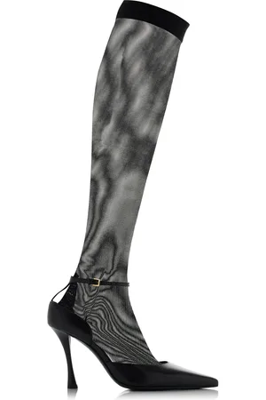 Givenchy Show Stocking-Detailed Leather Pumps - - IT 36 - Moda Operandi