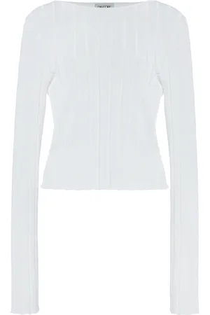 DEL CORE Bateau Neck Ribbed-Knit Top - - S - Moda Operandi