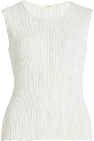 ADAM LIPPES Pointelle Knit Jacquard Top - - XS - Moda Operandi
