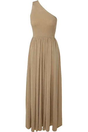 ZIMMERMANN Crush Asymmetric Metallic Crepe Maxi Dress - - 0 - Moda Operandi