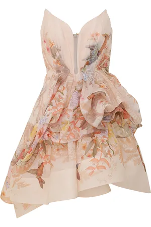 ZIMMERMANN Illuminate Sculpted Linen-Silk Mini Dress - - 1 - Moda Operandi
