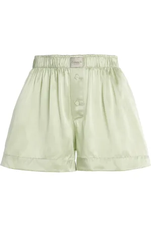 Comme Si La Boxer Classica Silk-Charmeuse Shorts - - XS - Moda Operandi