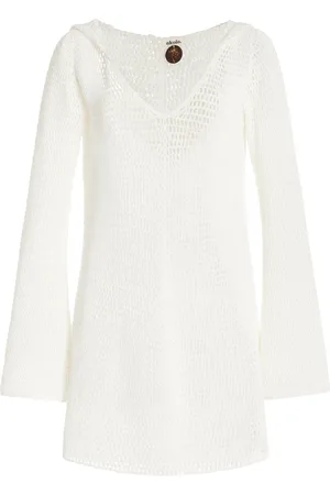 Akoia Swim Exclusive Plata Hooded Crocheted-Cotton Mini Dress - - XS - Moda Operandi