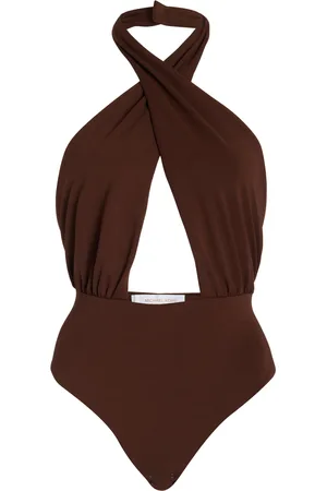 Michael Kors Crossed Jersey Halter Bodysuit - - S - Moda Operandi