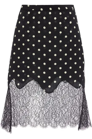 FRANCOISE Exclusive Stevie Lace-Trimmed Silk Crepe Mini Skirt - - FR 34 - Moda Operandi