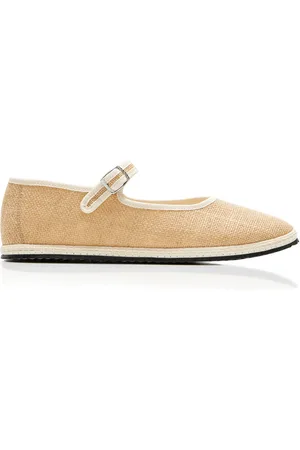 VIBI VENEZIA Exclusive Riviera Raffia Mary Jane Flats - - IT 35 - Moda Operandi
