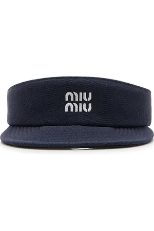 Miu Miu Washed Denim Visor - - S - Moda Operandi