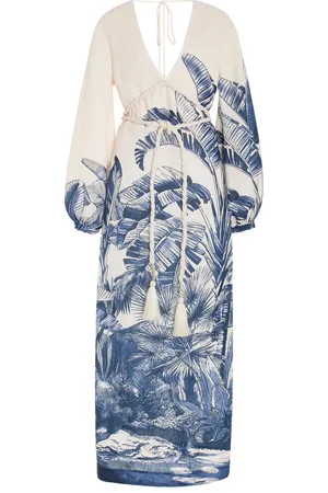 Andres Otalora Exclusive Playa Blanca Braid-Detailed Linen Maxi Dress - - US 0 - Moda Operandi