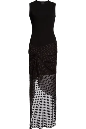 Givenchy Silk-Paneled Knit Midi Dress - - FR 40 - Moda Operandi